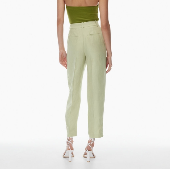🌼 NWT Wilfred carrot linen pants in pastel sage green - Picture 2 of 8